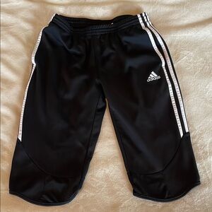 Adidas Black and White Athletic Capri Pants/Shorts
